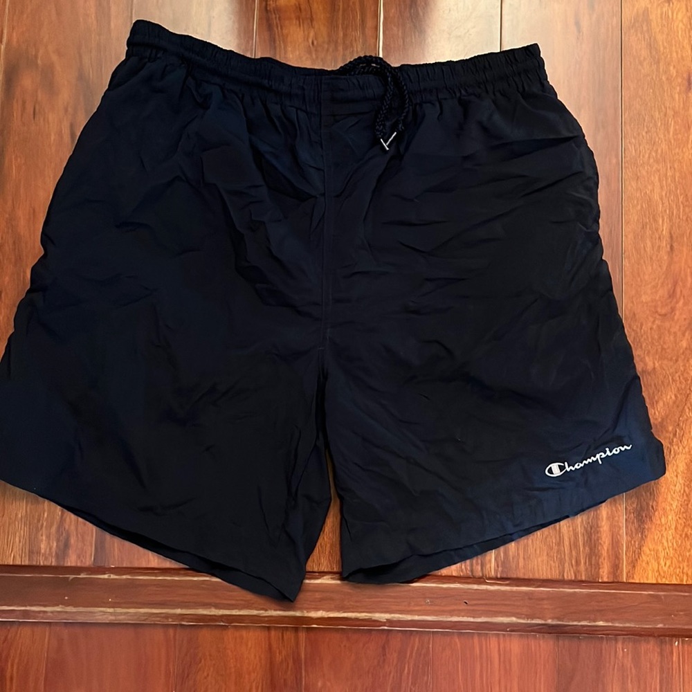 Champion navy blue swim trunks size large